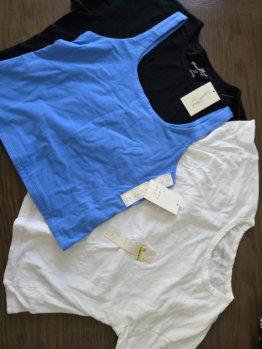 Bundle 3 pack Girls' Blue Tank, White Tee & Black Tank - Youth Basics
